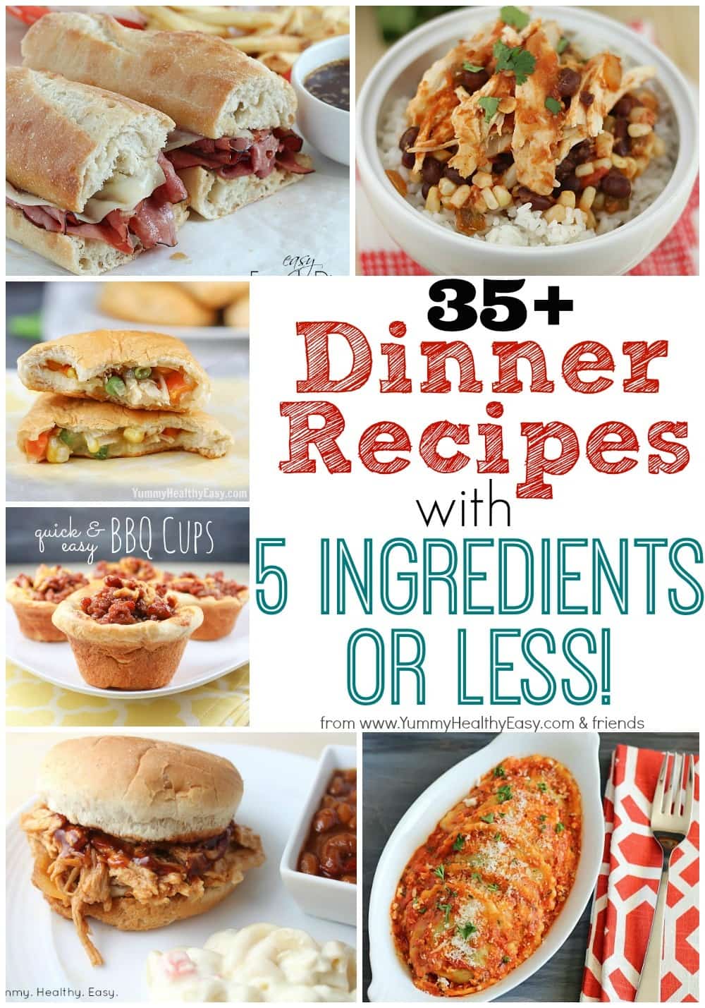 35+ Dinner Recipes with 5 Ingredients or Less