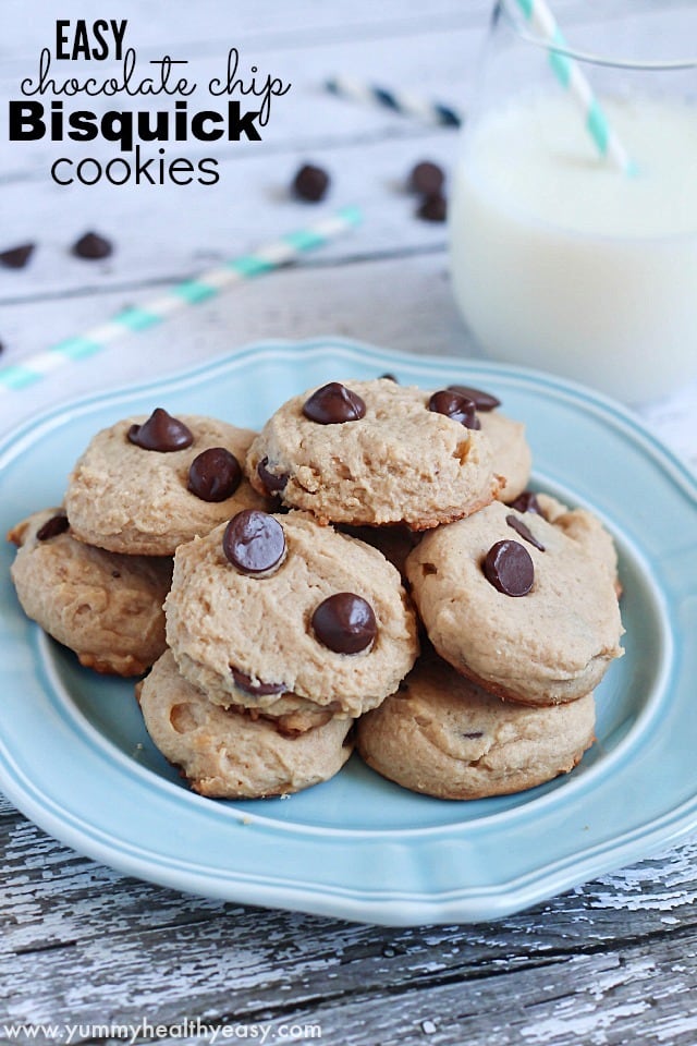 Easy Chocolate Chip Bisquick Cookies - Yummy Healthy Easy