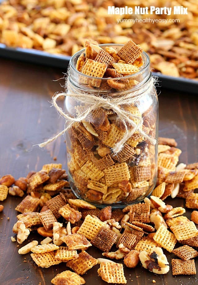 Maple Party Nut Mix {Yummy Healthy Easy}