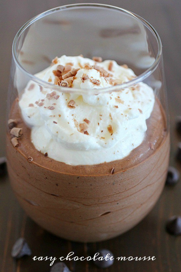 Chocolate Mousse that’s incredibly easy to make with only 5 simple ingredients! Fancy enough for a party but easy enough for a quick dessert any night of the week.