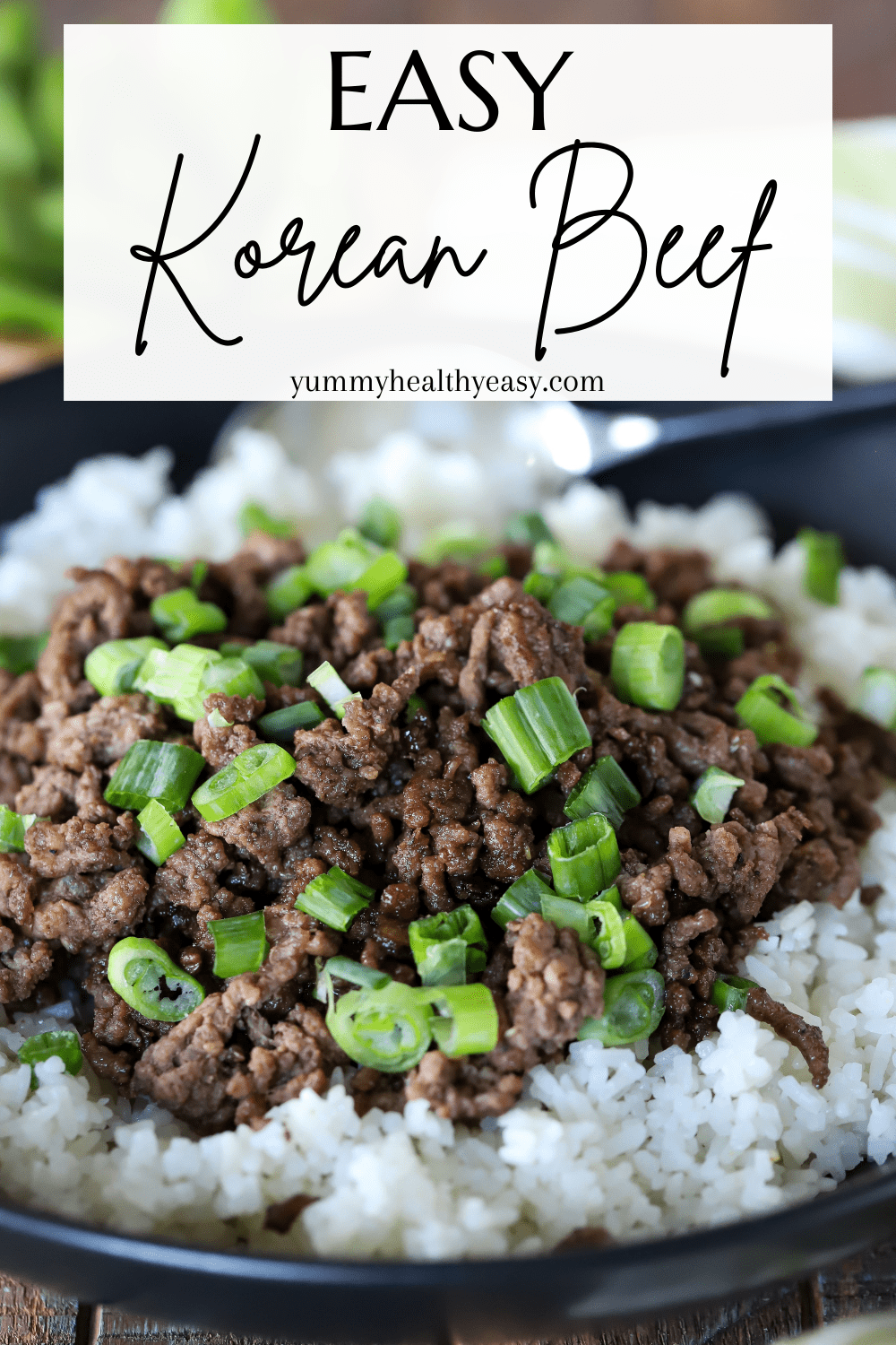 This is the most amazing Korean Beef Recipe that you only need a few ingredients to make. It's so easy! Serve it over rice and you have dinner done in under 30 minutes! Only SIX ingredients! #dinner #dinnerrecipe #recipe #beef #yummy #easy #yummyhealthyeasy via @jennikolaus