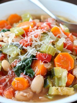 You won't believe the flavor in this easy-to-make Tuscan Vegetable Soup! Who knew healthy could taste so good?! This healthy soup is gluten-free, vegetarian, clean-eating and low carb. The best part? Is it SO GOOD!