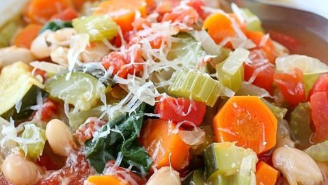 You won't believe the flavor in this easy-to-make Tuscan Vegetable Soup! Who knew healthy could taste so good?! This healthy soup is gluten-free, vegetarian, clean-eating and low carb. The best part? Is it SO GOOD!