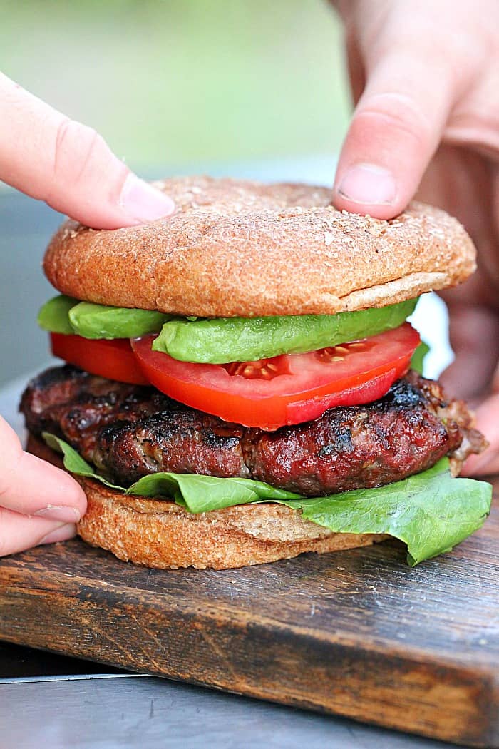 This is the yummiest burger recipe! Quick and easy to make with tons of flavor!
