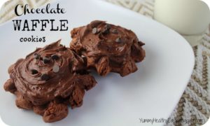 Chocolate Waffle Cookies - fun cookies baked right in the waffle iron! Only 6 easy ingredients needed!