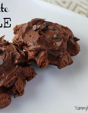 Chocolate Waffle Cookies - fun cookies baked right in the waffle iron! Only 6 easy ingredients needed!
