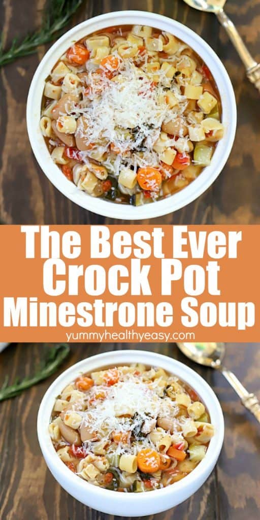 The BEST Crock Pot Minestrone Soup Yummy Healthy Easy