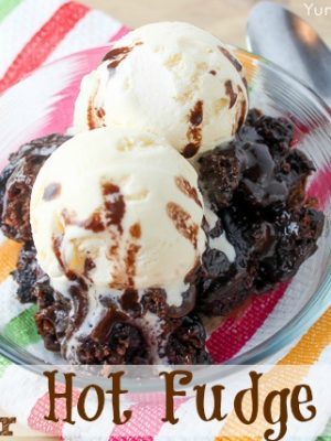 Amazing Gooey Hot Fudge Cake cooked right in the crock pot! Serve warm with ice cream on top!