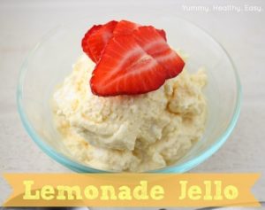 Airy, fluffy, light and creamy lemon Jello mixed with pink lemonade and whipping cream. Amazing texture and flavor!