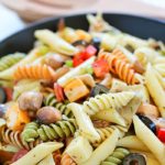 Get ready for the Best Ever Pasta Salad Recipe you'll ever try! It even has a quick, homemade dressing!