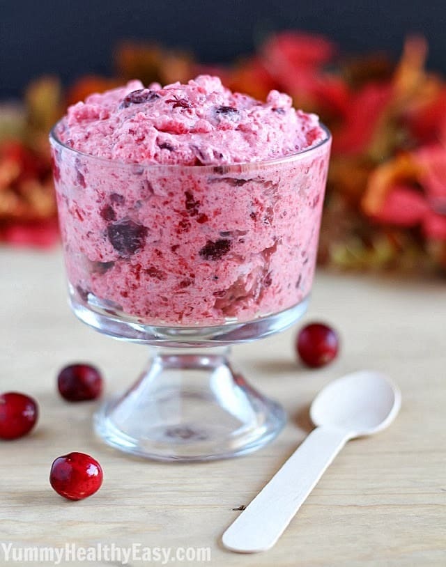Cranberry Fluff is an easy side dish with only 4 ingredients that's perfect for Thanksgiving or any dinner of the year! 