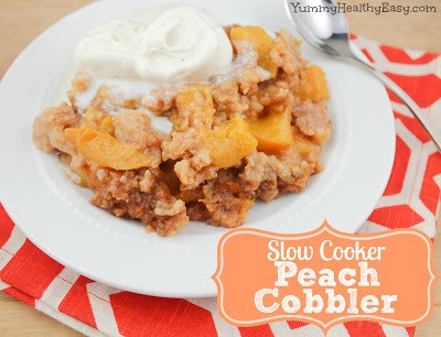 Slow Cooker Peach Cobbler