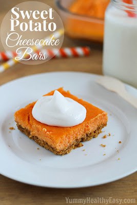Perfect alternative to pumpkin pie - Sweet Potato Cheesecake Bars