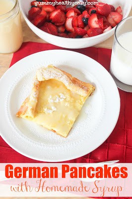German Pancakes with Homemade Syrup