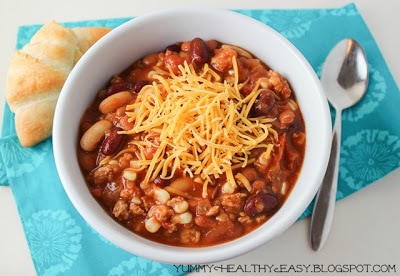 The Best Ever Slow Cooker Turkey Chili - Yummy Healthy Easy