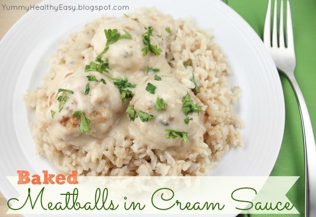 These Baked Turkey Meatballs in Cream Sauce are the most rich and flavorful meatballs I’ve ever had. Even when made with lean ground turkey, they are crazy moist! 