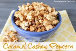 Quick & Easy Caramel Cashew Popcorn Snack