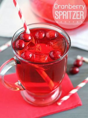 Cranberry Spritzer - perfect easy drink for the holidays!