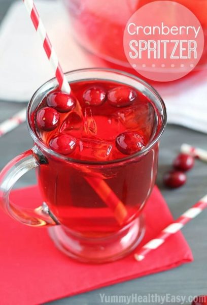 Cranberry Spritzer - perfect easy drink for the holidays!