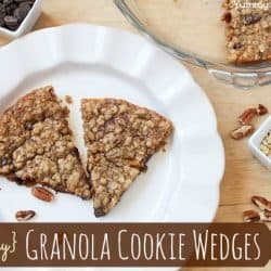 Skinny Granola Cookie Wedges on a plate