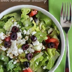 SO Yummy & Easy Greek Salad with Homemade Dressing Recipe