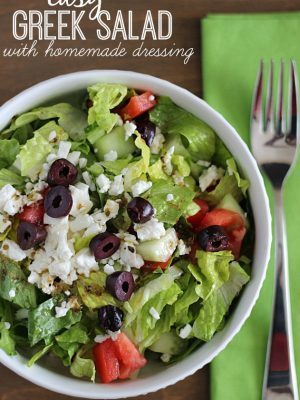 SO Yummy & Easy Greek Salad with Homemade Dressing Recipe
