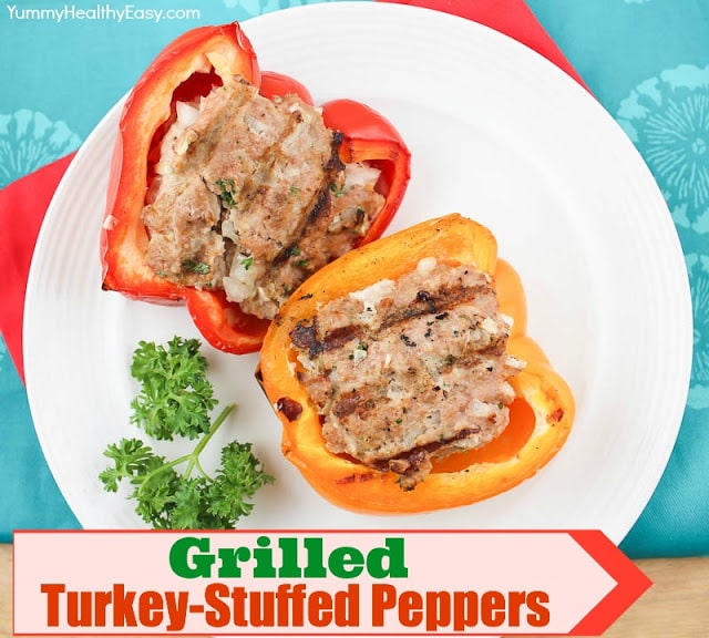 Grilled Turkey Stuffed Peppers