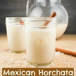 A delicious and easy recipe to make Mexican horchata at home! It’s a rice and cinnamon drink that’s just about the best-tasting creamy drink ever!