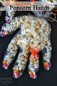 Halloween Candy Corn Popcorn Hands