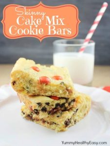 Skinny Cake Mix Cookie Bars