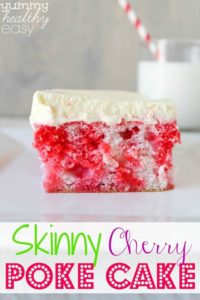 Skinny {Low Fat} Cherry Poke Cake