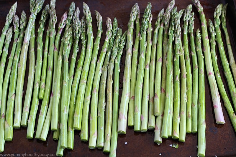Ten minutes and only 4 ingredients = The Best Roasted Asparagus EVER!!!