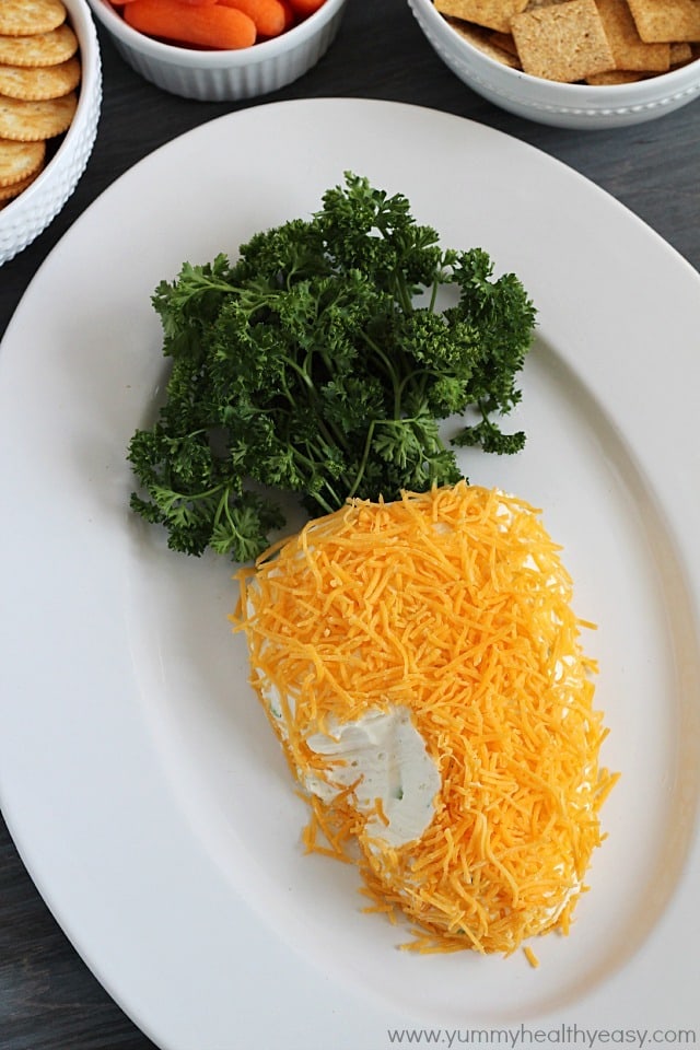 Need a fun treat to bring to an Easter party? Take this carrot-shaped cheese ball! It's sure to win the vote for cutest and tastiest snack!
