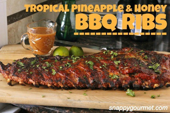 Tropical Pineapple Honey BBQ Ribs - snappygourmet.com