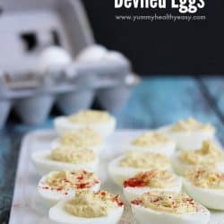 Easy Deviled Eggs - creamy, simple, delicious recipe. Perfect to bring to a party, everyone loves these!