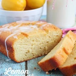 Moist, decadent lemon cake made with Greek yogurt and soaked with a lemon-sugar mixture to make it extra moist and extra lemony!