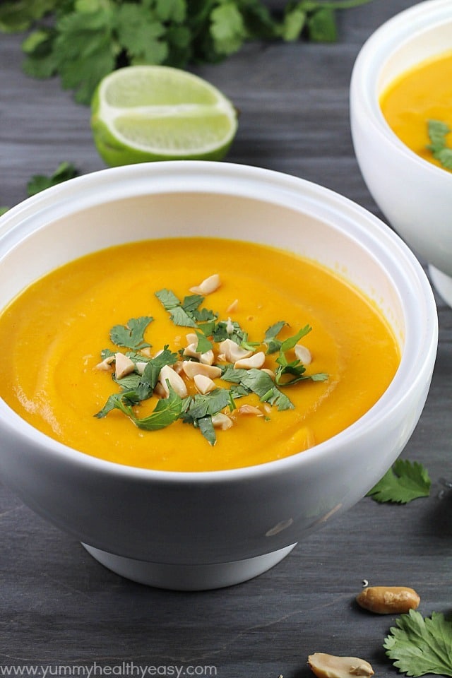 Thai Butternut Squash Soup - healthy, easy, vegetarian, gluten free & absolutely delicious!