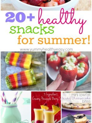 20+ Healthy Snacks for Summer! A great collection of guiltless treats you can enjoy all summer long!