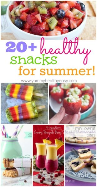 20+ Healthy Snacks for Summer! A great collection of guiltless treats you can enjoy all summer long!