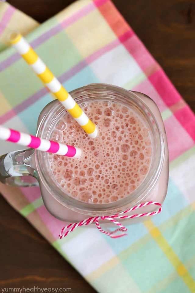 Good Morning Smoothie - delicious smoothie made with pomegranate, strawberry, orange, banana and Real California milk & yogurt. Perfect start to your day!