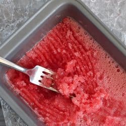 Watermelon Granita - the EASIEST frozen dessert you will ever make! Only 3 ingredients and unbelievably tasty!