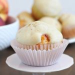 Peach Muffins -easy homemade muffins filled with chunks of peach. The best breakfast or snack!