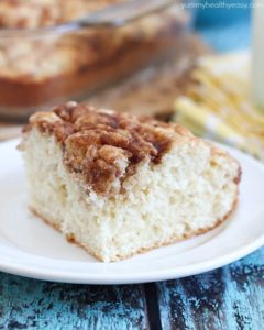 Cinnamon Swirl Coffee Cake - quick and easy coffee cake made using baking mix and with cinnamon swirls throughout!