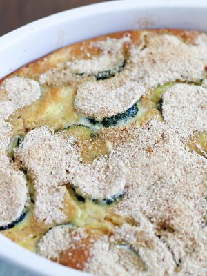 Zucchini Casserole - a healthy and deliciously side dish that's full chock full of zucchini!