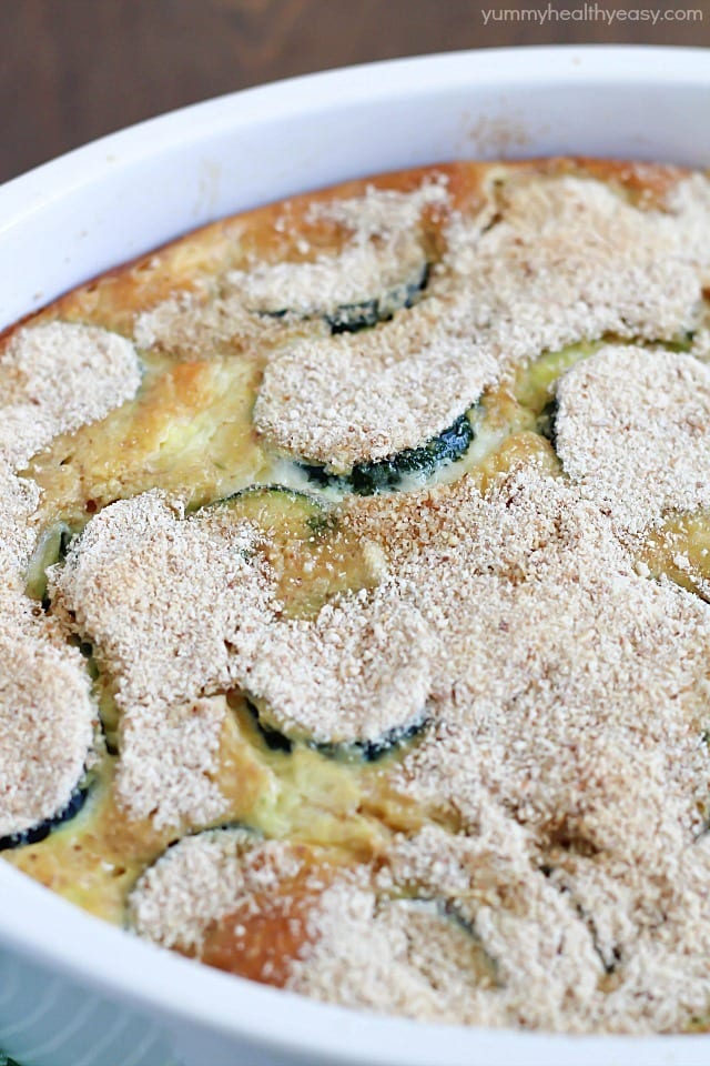 Zucchini Casserole - a healthy and deliciously side dish that's full chock full of zucchini!