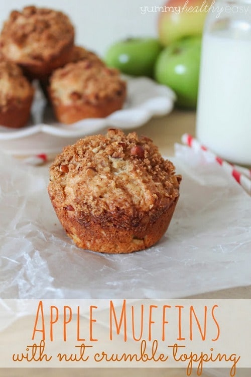 Apple Muffins with Nut Crumble Topping