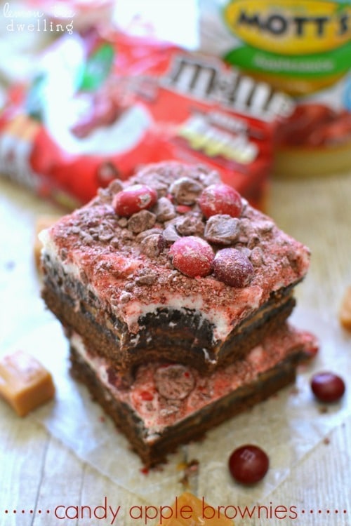 Candy Apple Brownies from Lemon Tree Dwelling
