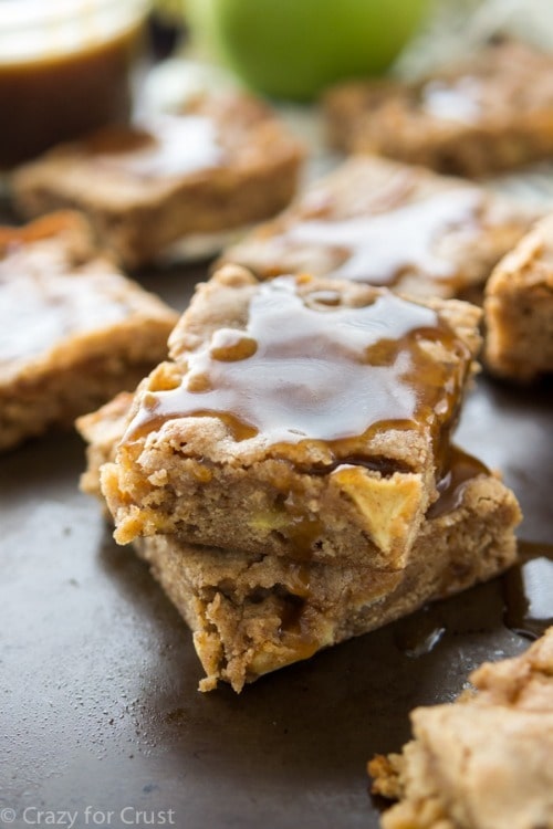 Caramel Apple Toffee Blondies from Crazy for Crust