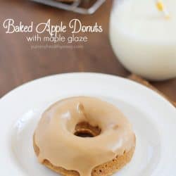 These Baked Apple Donuts with Maple Glaze are seriously the best baked donuts ever! Moist, apple-spiced flavor dipped in the tastiest maple glaze known to man. And only 196 calories per donut!