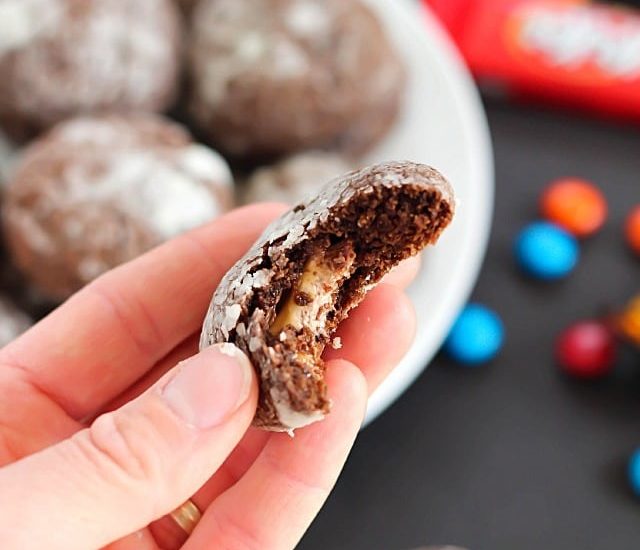 Chocolate Surprise Crinkle Cookies